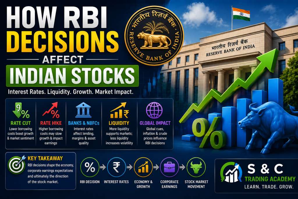 How RBI decisions affect Indian stocks through interest rates and market movements